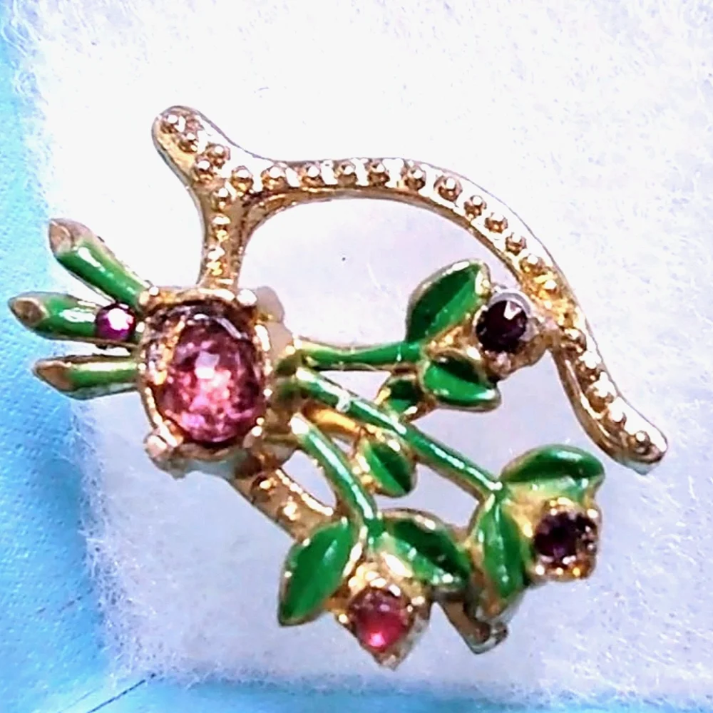 Vintage Wishbone & Flower Bouquet Brooch